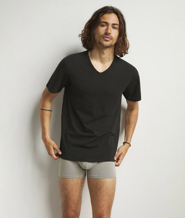 DIM 2er-Pack schwarze T-Shirts mit V-Ausschnitt und Wärmeregulierung - Regul'Activ