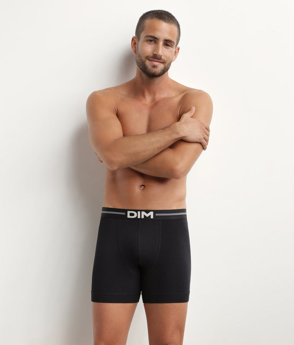 DIM Schwarze Boxershorts aus Mikrofaser - Icons Essentiel