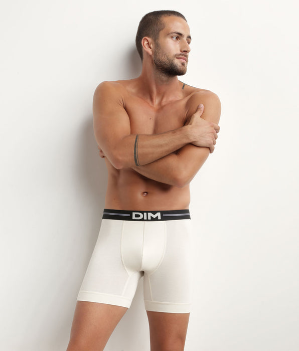 DIM Men's microfibre boxers with flat seams in Beige Dim Icons Essentiel