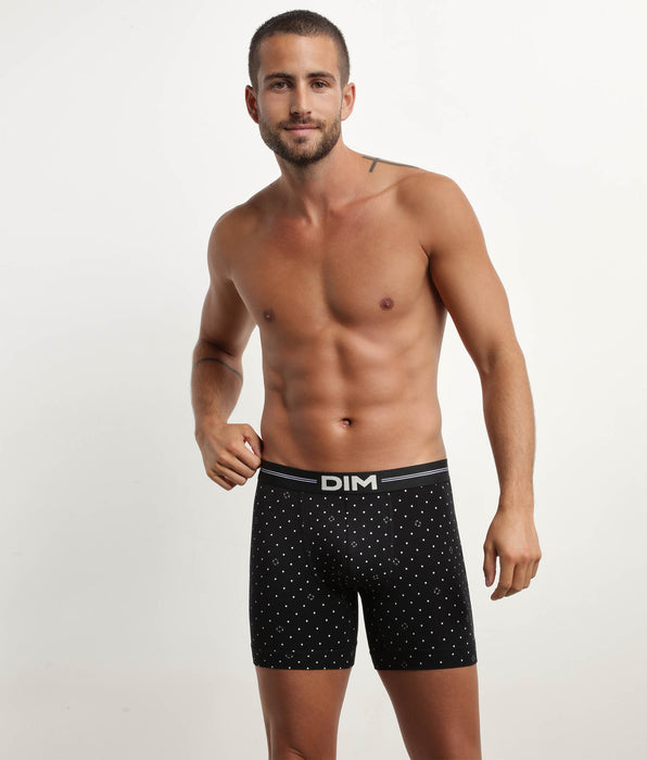 DIM Boxer homme en coton modal à motif logomania Noir Dim Icons Essentiel