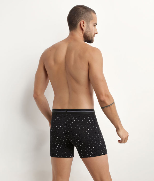 DIM Boxer homme en coton modal à motif logomania Noir Dim Icons Essentiel