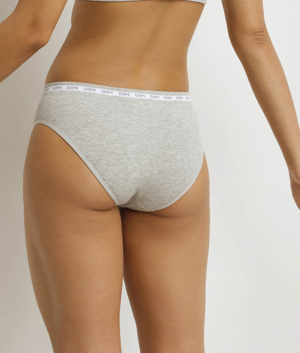 DIM Dim Icons Women's Ribbed Brief Heather Grey