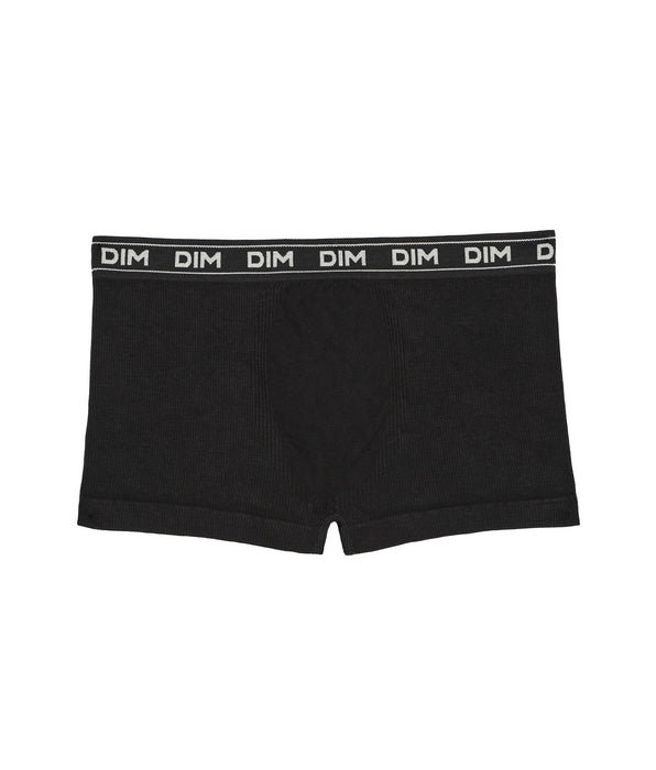 DIM Boys' ribbed microfibre boxers in Black Dim Icons