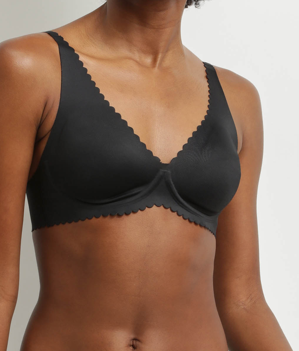 DIM Soutien-gorge foulard à armatures en microfibre Noir Dim Body Touch