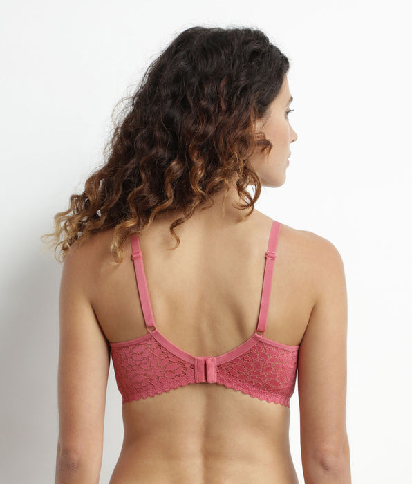 DIM Floral lace triangle bra Dim Daily Pink