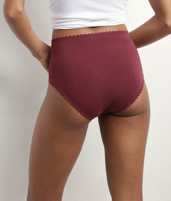 DIM Pack of 2 high-rise briefs in stretch cotton in Ruby Pink Body Touch Easy