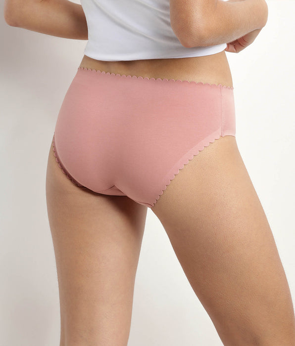 DIM 2er-Pack Slips aus Stretch-Baumwolle rosa/rubinrot - Body Touch Easy