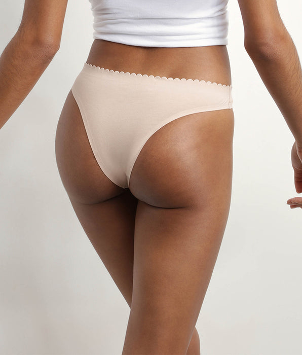 DIM 2er-Pack Tangas aus Mikrofaser schwarz/nude - Body Touch Easy