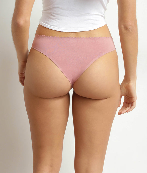 DIM Pack de 2 tangas para mujer marrón y rosa Body Touch Easy