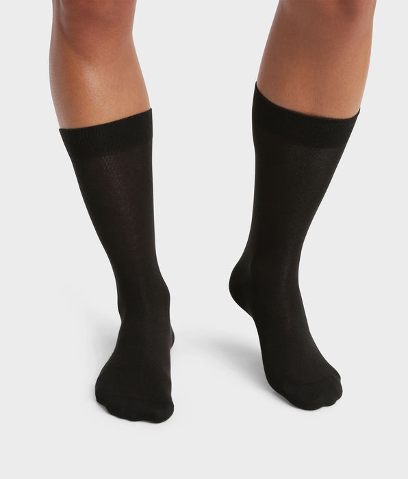 DIM 2er-Pack schwarze Herrensocken aus Bio-Baumwolle - DIM Good