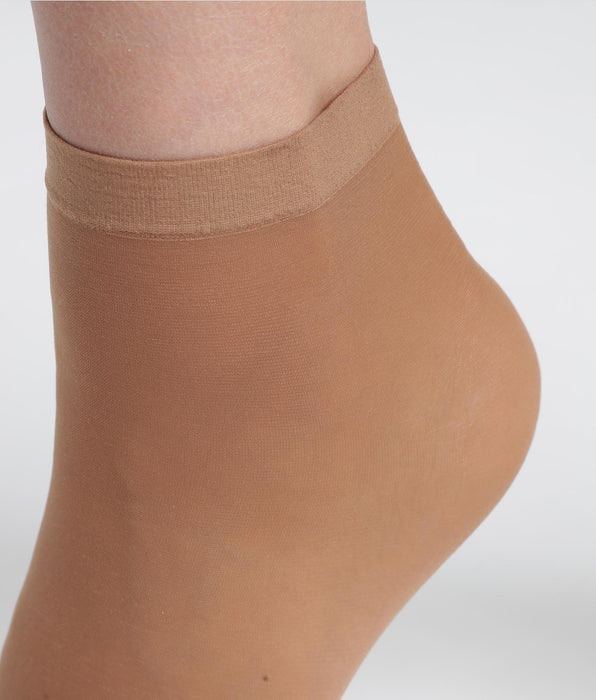 DIM 2er-Pack zimtfarbene semi-transparente Socken aus recyceltem Garn - DIM Good