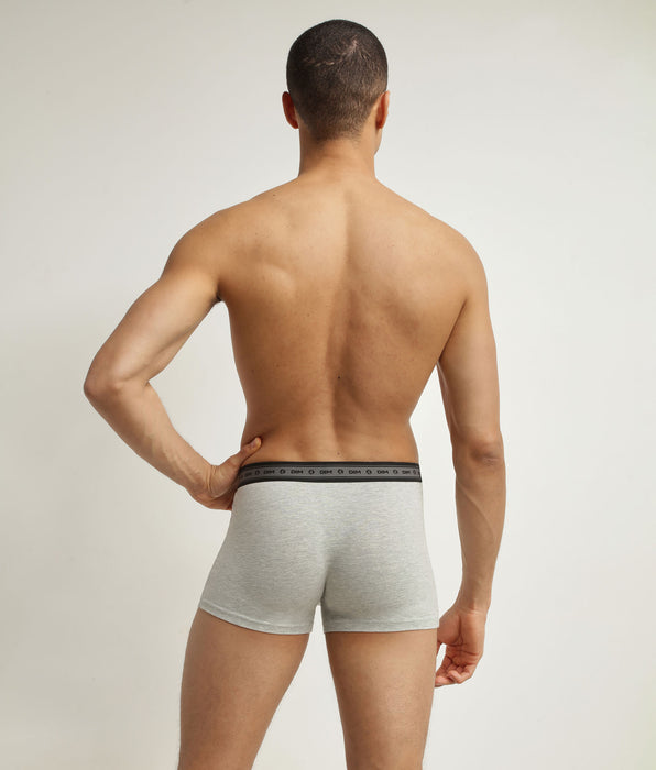DIM Lot de 3 boxers homme en coton bio Noir Gris Dim Good
