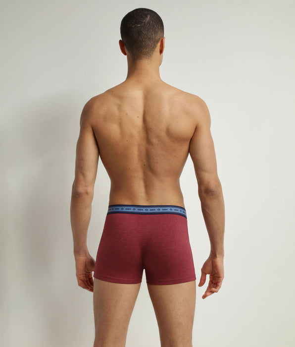 DIM Pack de 3 bóxers de hombre de algodón orgánico Azul y Rojo Dim Good