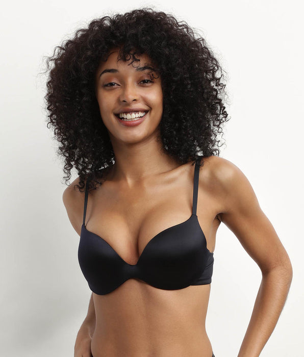 DIM Women's microfiber push-up bra Black Dim Comfort Collection