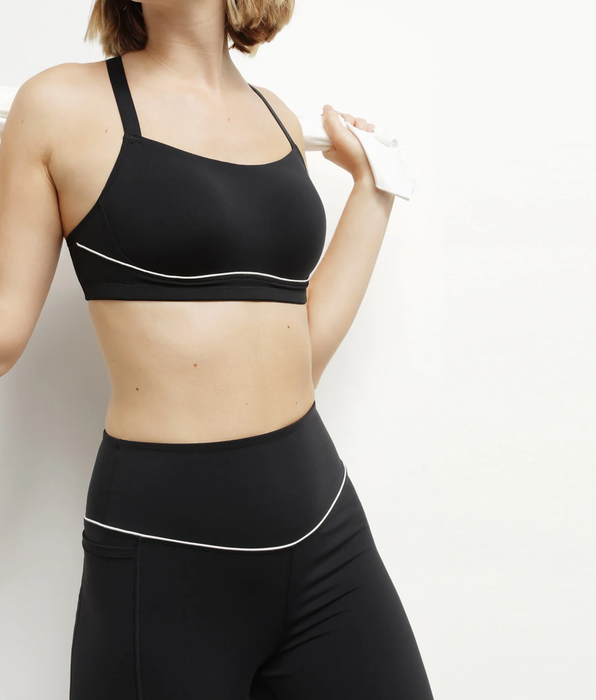DIM Black sculpting microfibre sports bra Dim Move