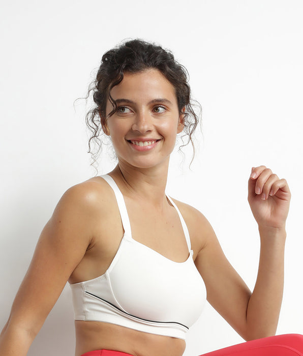 DIM Soutien-gorge de sport en microfibre sculptante Écru Dim Move