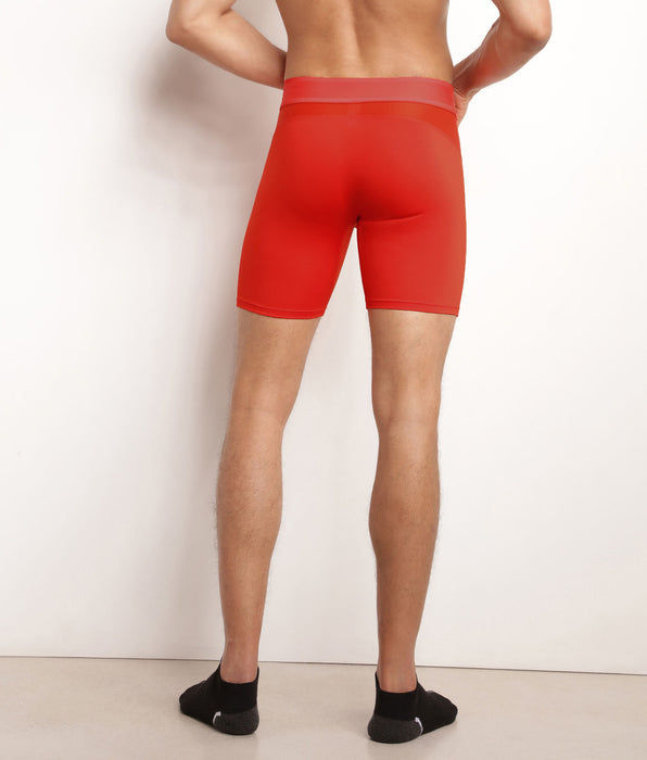 DIM Men's long boxer shorts Orange Dim Move