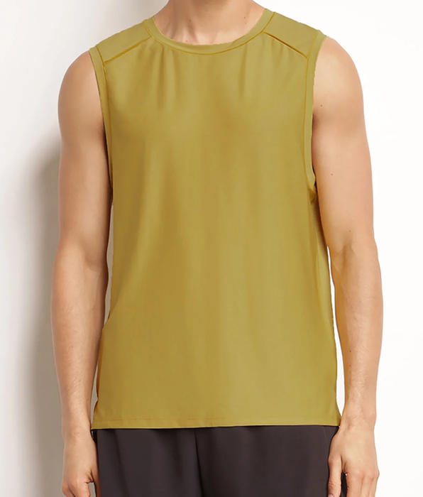 DIM Men's sports tank top in breathable material Olive Dim Move