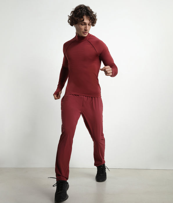 DIM Men's stretch jersey chino pants Bordeaux Dim Move