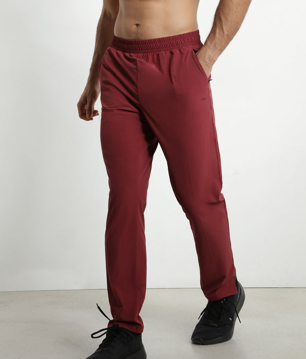 DIM Men's stretch jersey chino pants Bordeaux Dim Move