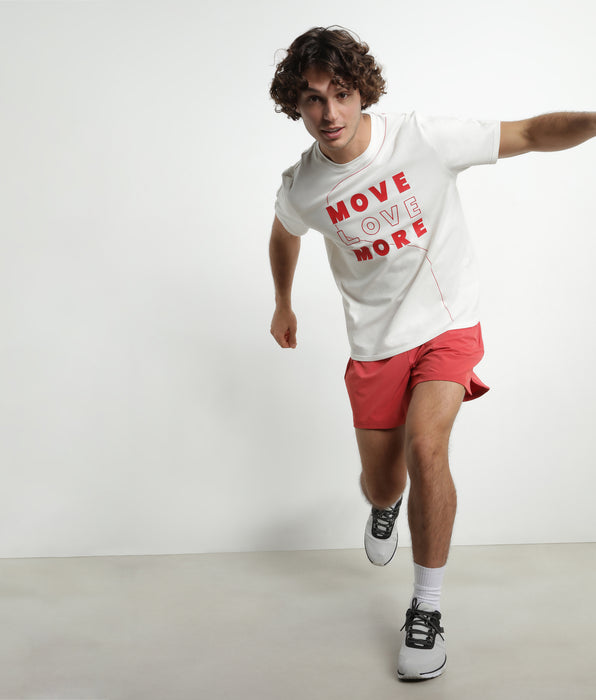 DIM Dim Move Herren-Sportshorts aus luftigem Material in Rot