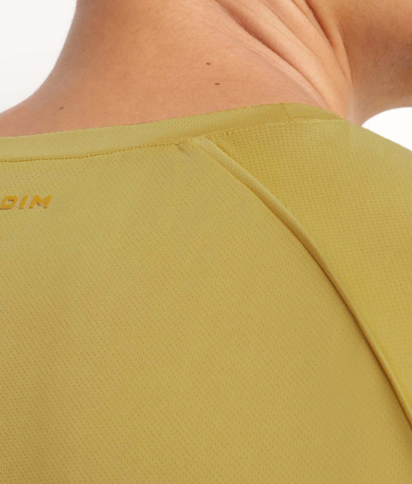 DIM T-shirt de sport homme en matière aérée Olive Dim Move