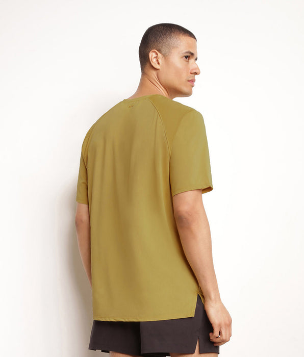 DIM T-shirt de sport homme en matière aérée Olive Dim Move