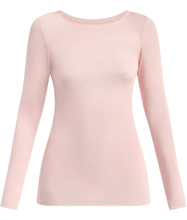 DIM Soft pink crew-neck T-shirt Thermal Light