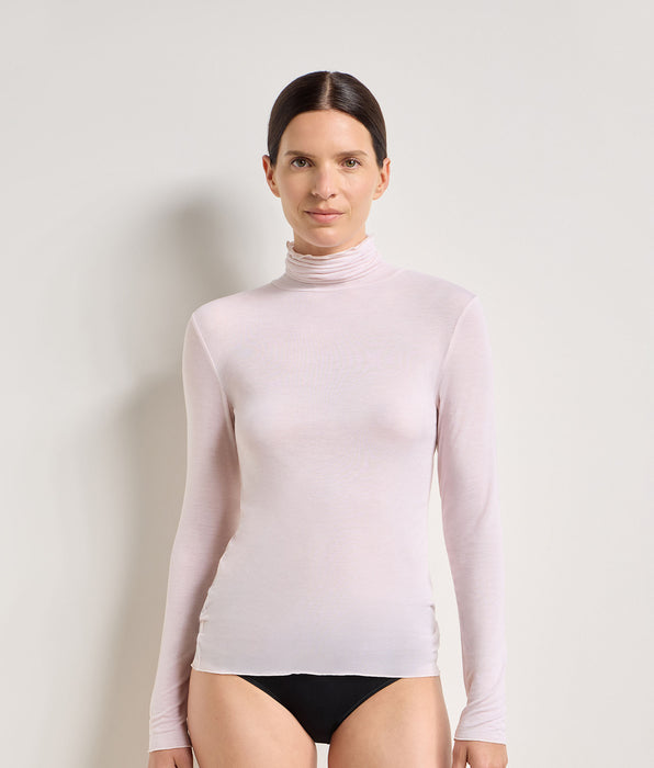 DIM Camiseta de cuello redondo rosa suave Thermal Light