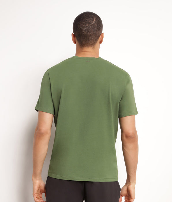 DIM Thermoregulating men's sports T-shirt in khaki Dim Move jersey