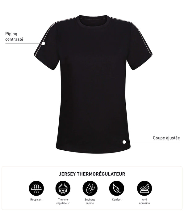 DIM Women's thermoregulating jersey sports T-shirt Black Dim Move