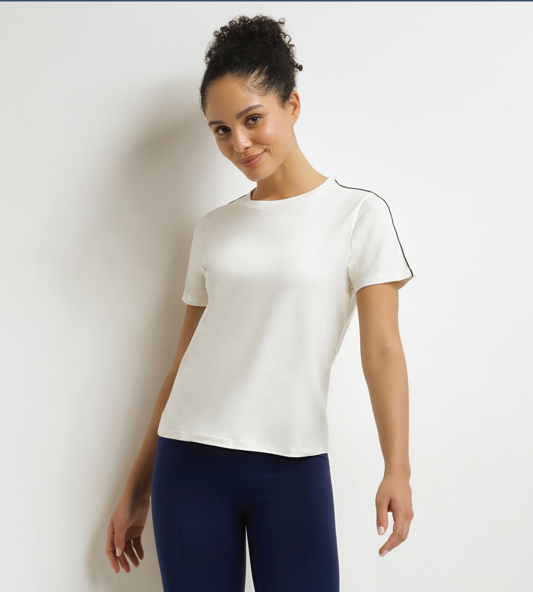 Women's thermoregulating jersey sports T-shirt Ecru Dim Move