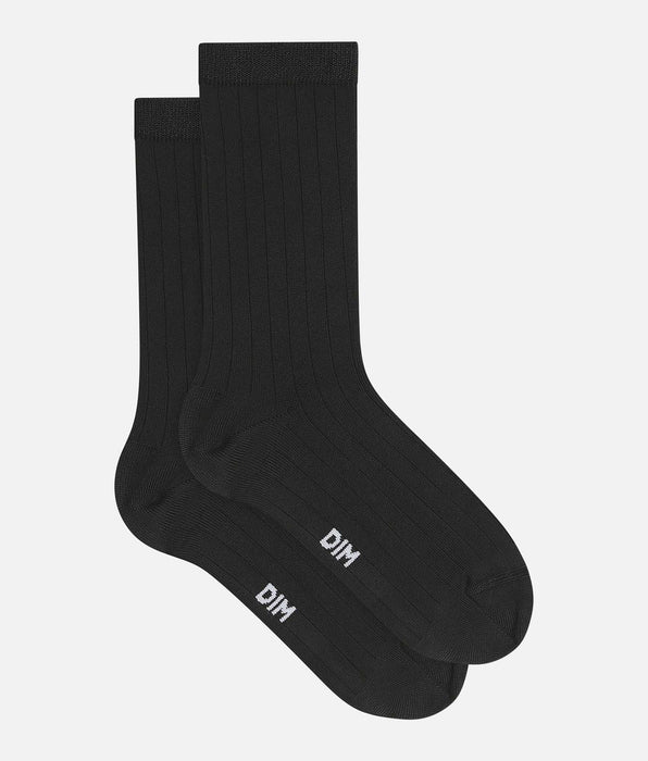 DIM Chaussettes femme Noir satin Dim Mode