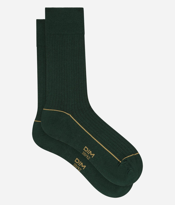 DIM Herren-Socken aus marineblauer Baumwolle „La Mode Côtelée“