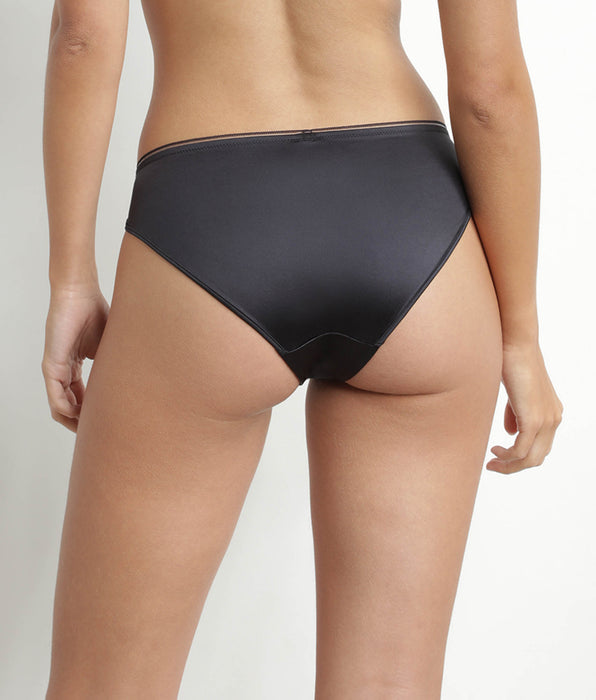 DIM Women's satin microfiber briefs Gris Granit Dim Chéri
