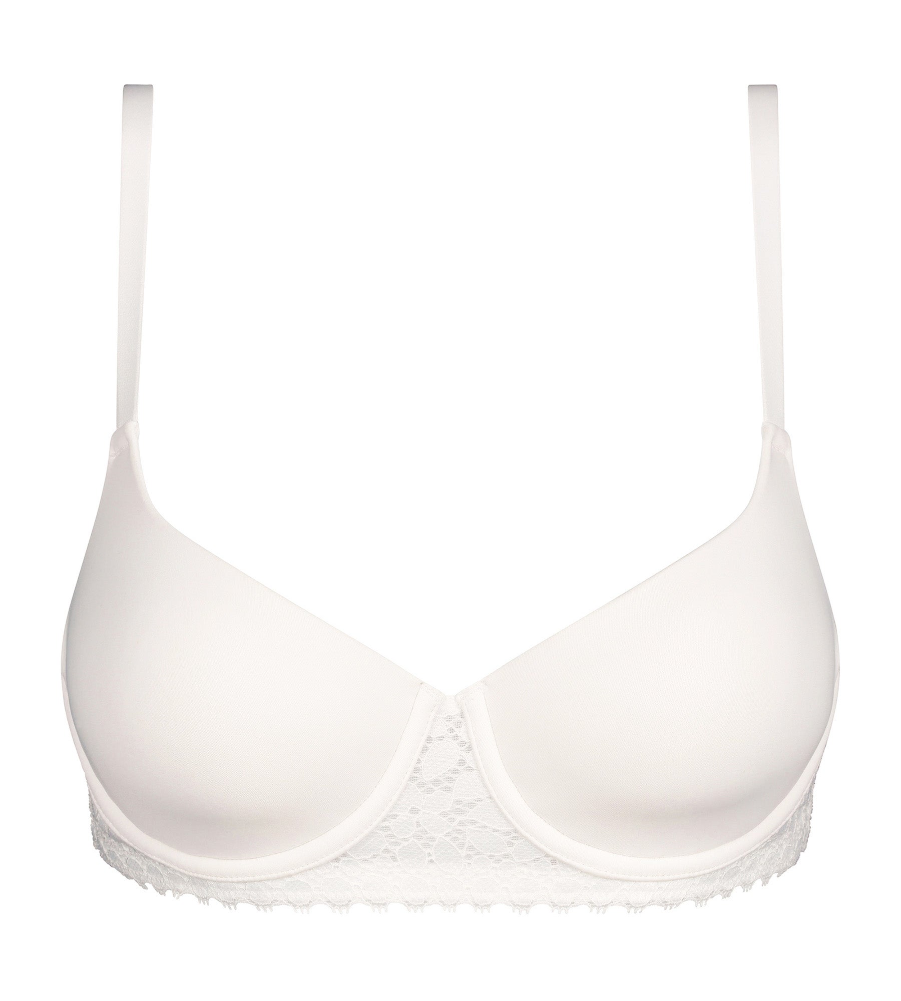 Weißer Körbchen-BH aus Mikrofaser – Daily Dentelle