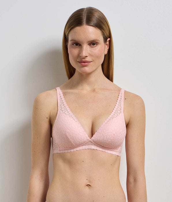 DIM Sujetador triangular con relleno sin aros rosa pétalo Daily Dentelle