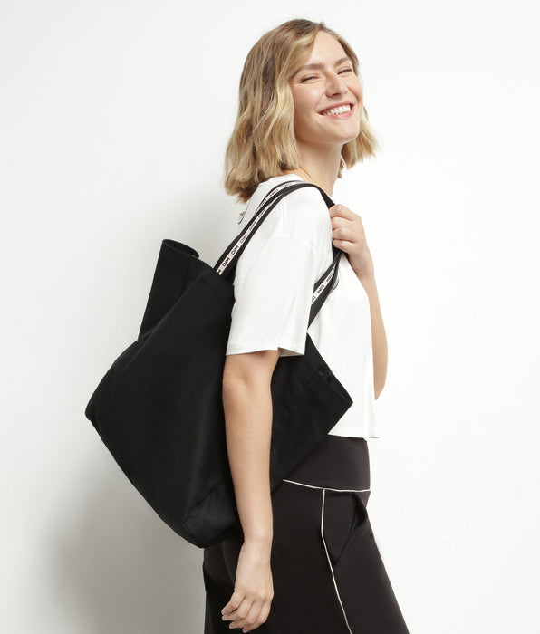 DIM Black cotton canvas tote bag Dim Move