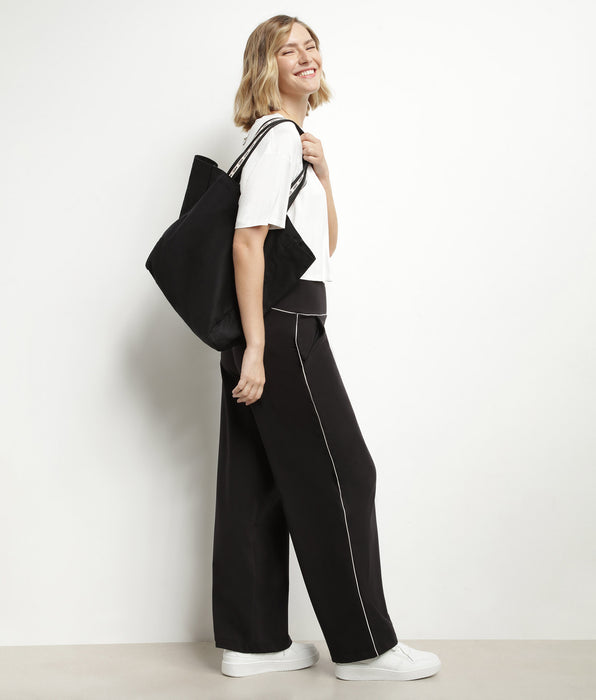 DIM Black cotton canvas tote bag Dim Move