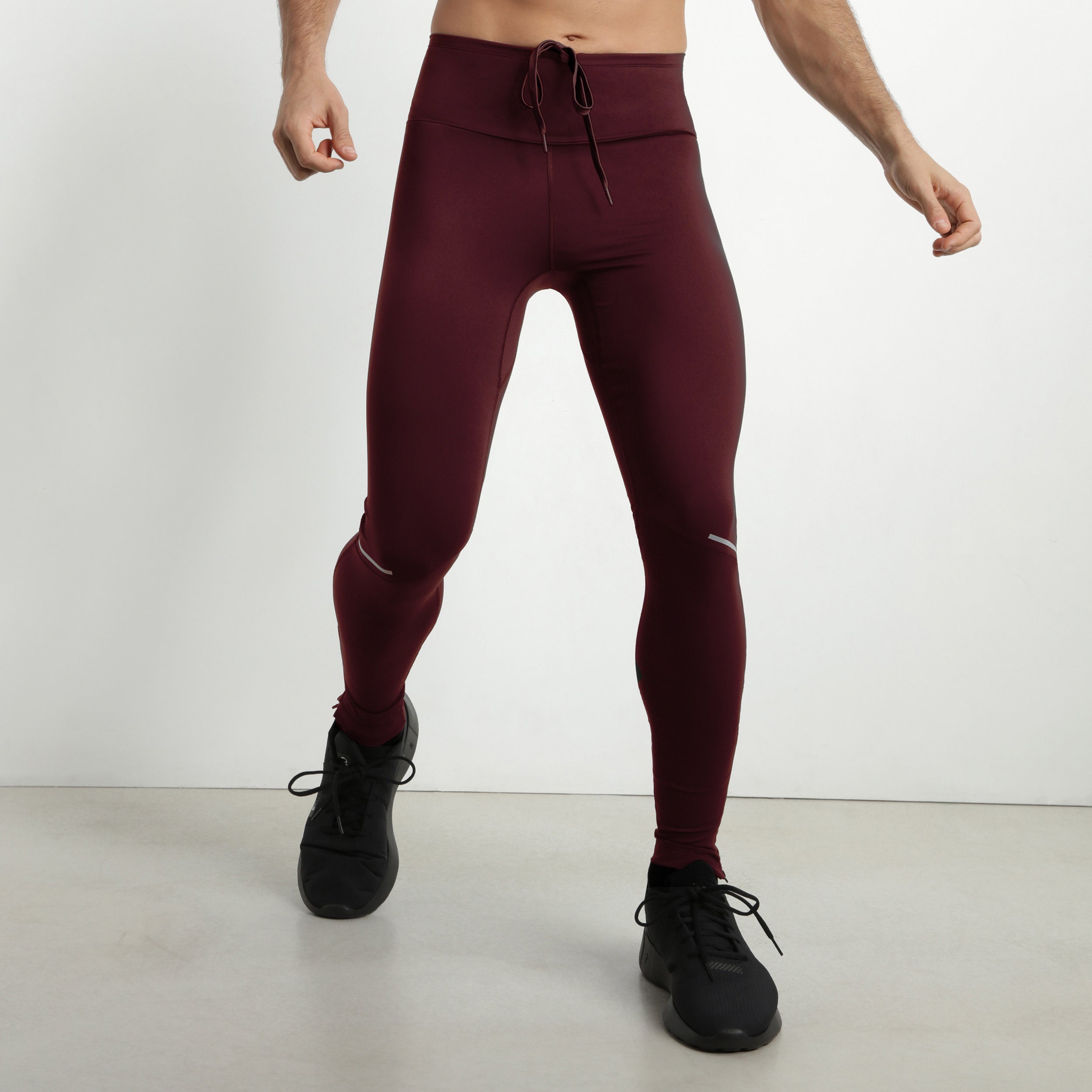 Dim Move Men's adjustable sports leggings in Bordeaux microfiber Dim Move | DIM