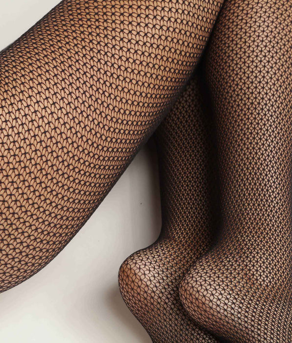 DIM Women's geometric lace tights Black Dim Style
