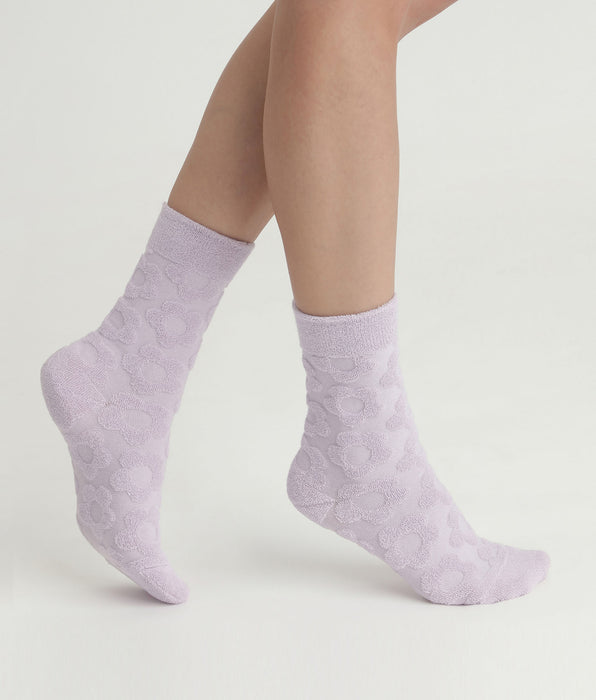 DIM Women's towelling socks with flowers Dim Mode