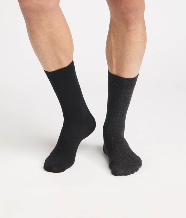 DIM 2er-Pack Thermo-Socken für Herren aus anthrazitgrauer Baumwolle