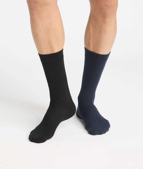 DIM 2er-Pack Thermo-Socken für Herren aus tiefblauer Baumwolle