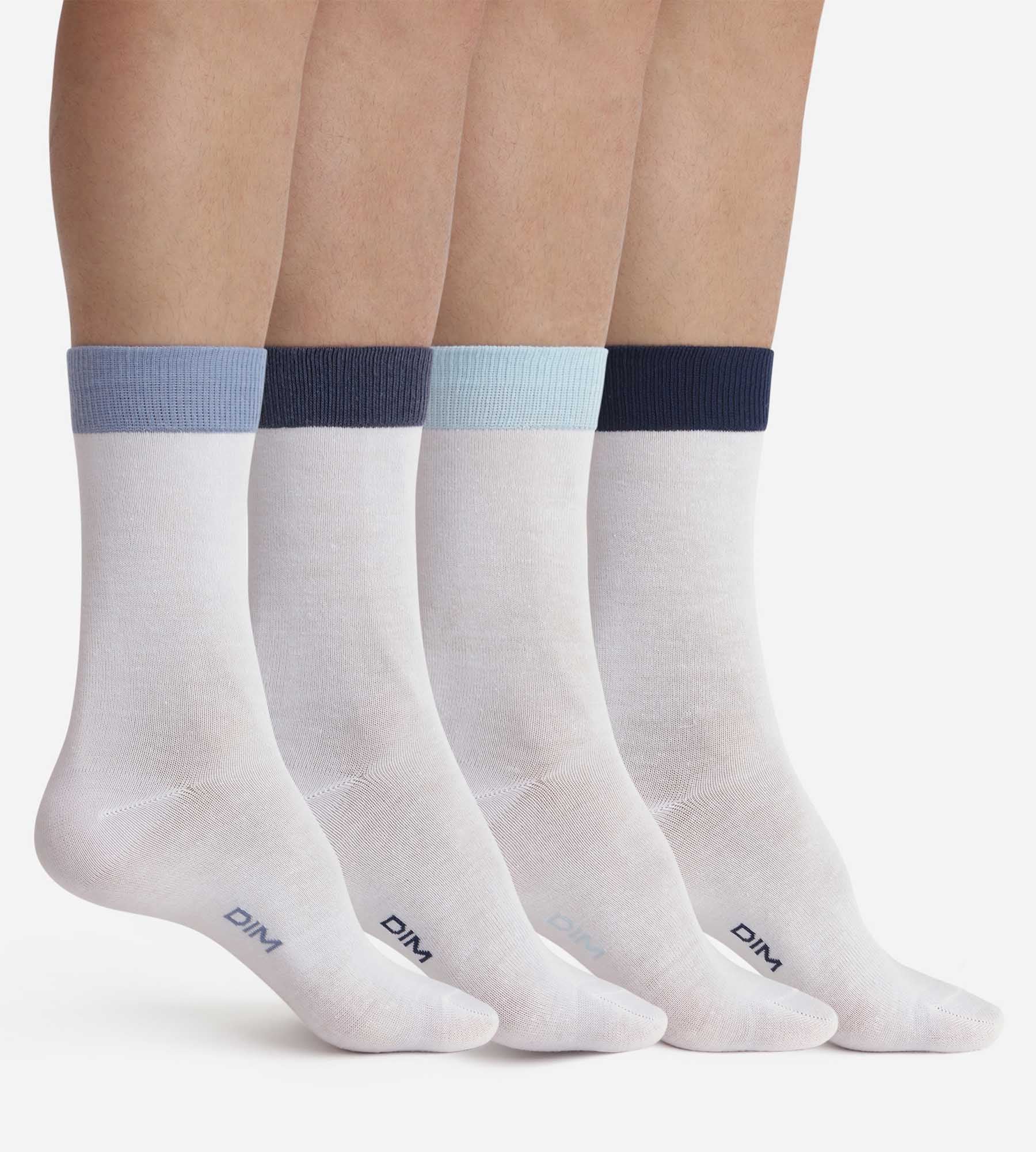 Pack of 4 pairs of men's socks White EcoDim Mode | DIM