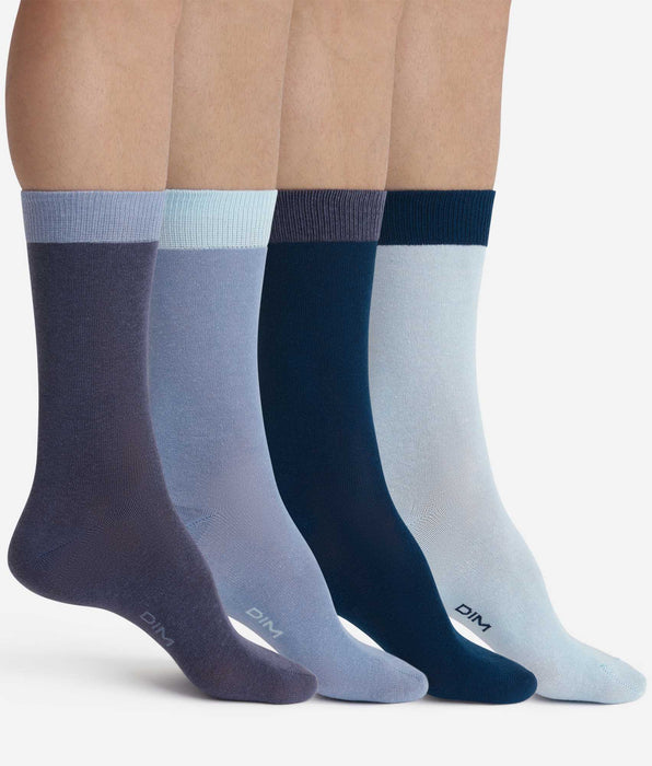 DIM Pack of 4 pairs of men's socks Blue EcoDim Mode
