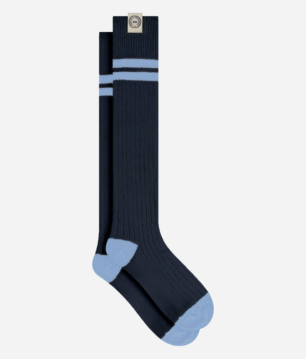 DIM Navy blue cotton knee-high socks DIM x Ines de la Fressange