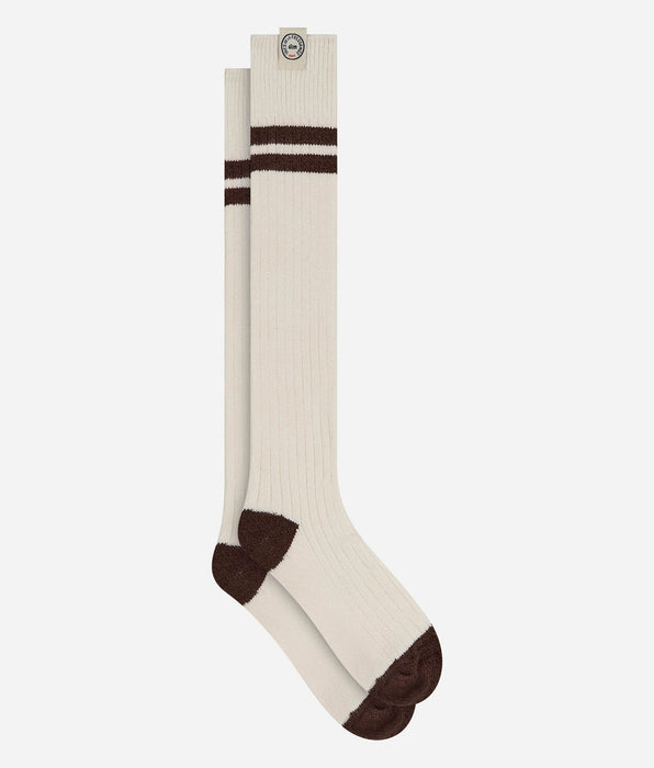DIM Calcetines altos de algodón marfil DIM x Ines de la Fressange