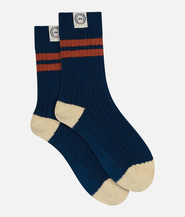 DIM Socken Frau colorblock Blau Dim x Inès de La Fressange