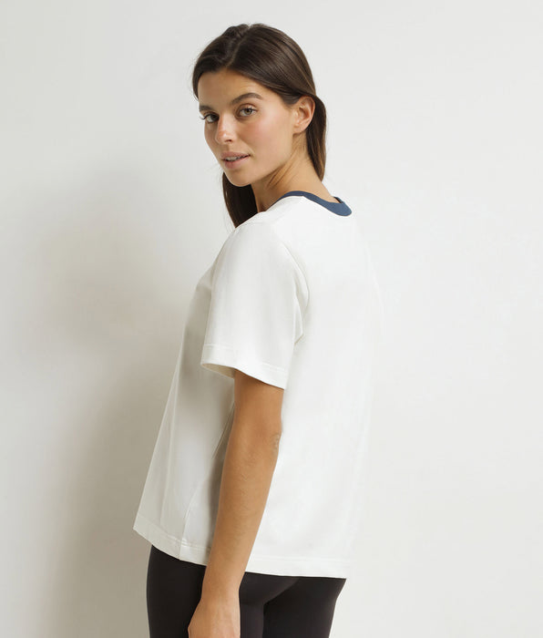 DIM T-shirt femme Nacre Bleu Dim x Ines de La Fressange